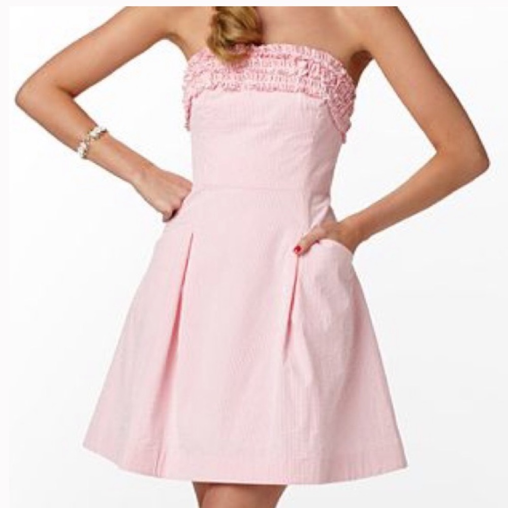 Lilly Pulitzer Pink Strapless Dress